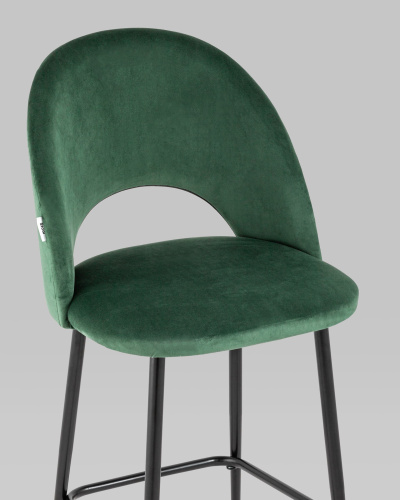 Стул полубарный Меган велюр зеленый. Фото №9