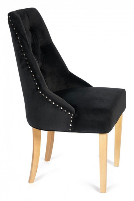 Стул Secret De Maison Prima (mod. C004-2) дерево береза, ткань: вельвет, 52х61х100см, черный  (поставляется по 2 шт). Фото