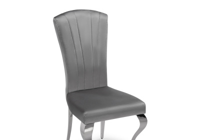 Стул на металлокаркасе Sally dark grey / steel. Фото