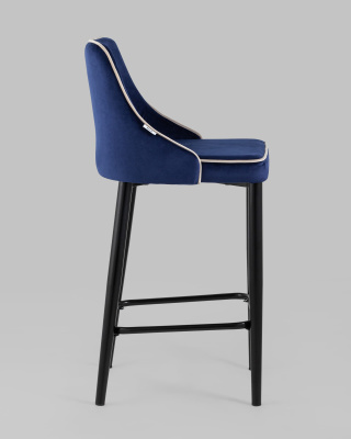 Стул полубарный Коби велюр синий. Фото №4