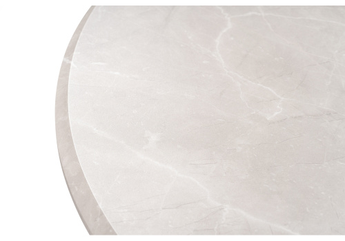 Стол деревянный Абилин 90 мрамор светло-серый / белый матовый. Фото №5