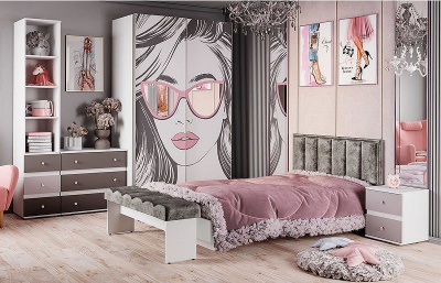 Стеллаж комбинированный Мемори,бежевый. Фото