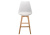 Барный стул Burbon белый. Фото №3