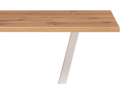 Стол деревянный Мичиган Лофт 110х70 25 мм дуб вотан / белый матовый фото Стол деревянный Мичиган Лофт 110х70 25 мм дуб вотан / белый матовый. Фото №4