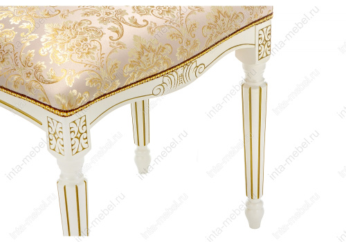 Стул деревянный Беттино патина золото / бежевый. Фото №7