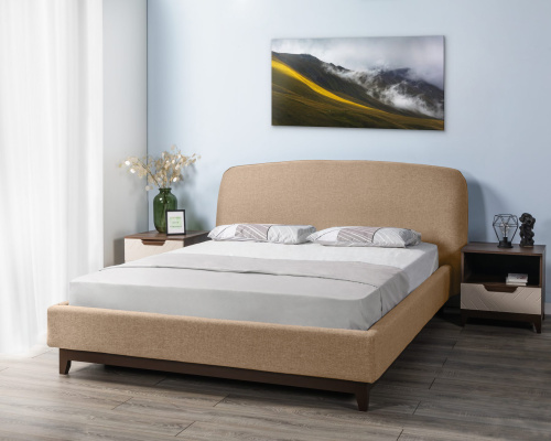 Кровать с ортопедическим основанием 1.8 Сканди Лайт Бежевый. Фото №7