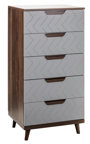 Комод с 5 ящиками Сканди Грей. Фото №1