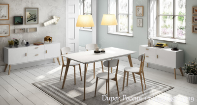 Обеденный стол DUPEN DT-900 Белый фото Обеденный стол DUPEN DT-900 Белый. Фото №2