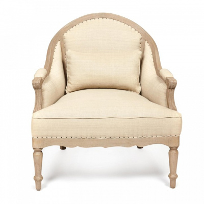 Кресло Secret De Maison PAULETTE ( mod. CHA 15-12A ) красное дерево, 91х83х77см, Натуральный Минди, ткань бежевая (FP-028). Фото №2