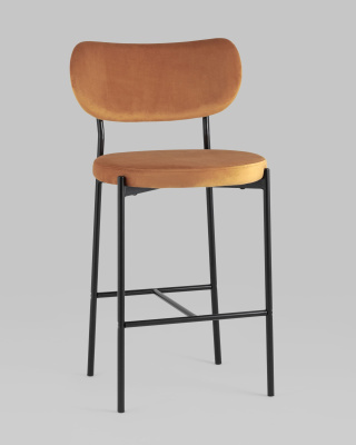 Стул полубарный Барбара велюр терракотовый фото Стул полубарный Барбара велюр терракотовый. Фото №3